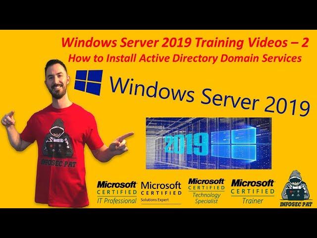 How to Install Active Directory Domain Services Server 2019 Video - 2  Windows Server 2019 Training.