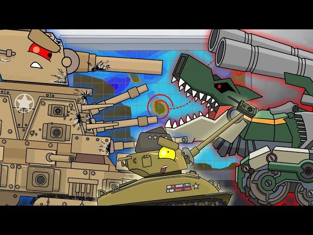 Trap for monsters: Tankozila vs Patriot kv44. Cartoons about tanks