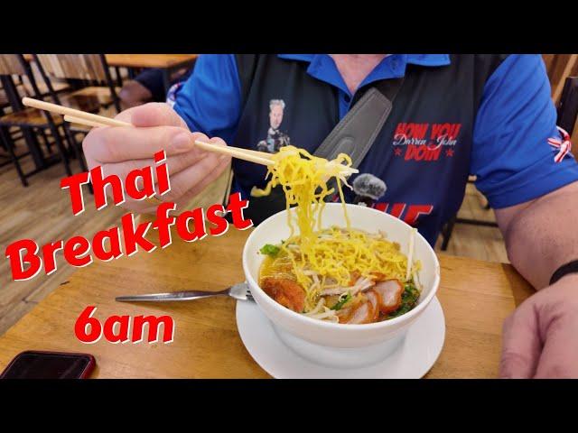 Trying a Thai Breakfast at 6am in Thailand