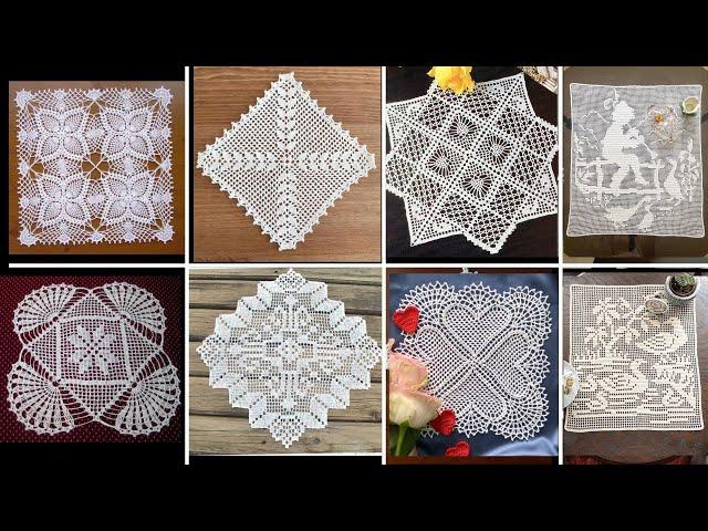 Squares,  / Incredible simpler different pattern crochet table runner ideas #viral  #fashion