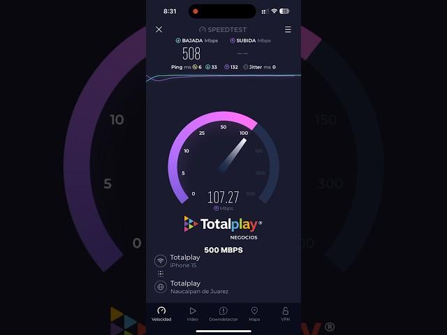 Totalplay Negocios 500 Megas | Speedtest