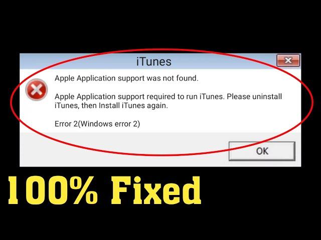 How To Fix iTunes Apple Application Support Was Not Found - The Easiest Way To Solve iTunes Error 2