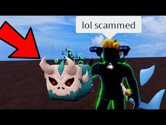 I SCAMMED a Scammer's T-REX Fruit.. He got mad (Blox Fruits)