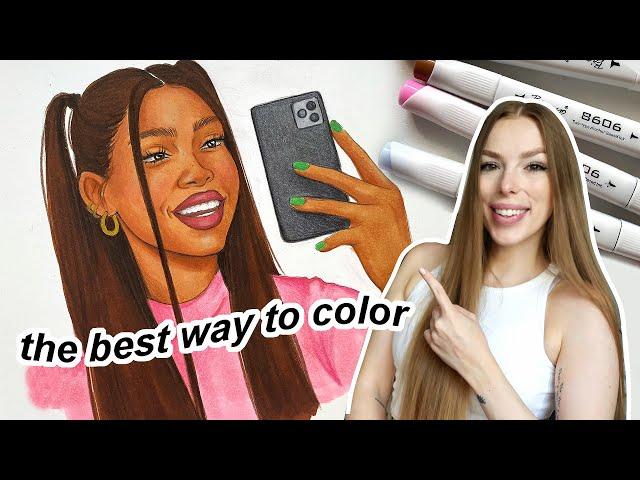 THE BEST WAY TO COLOR WITH MARKERS...featuring BIANYO MARKERS  (HUGE AMAZON PROMO!)