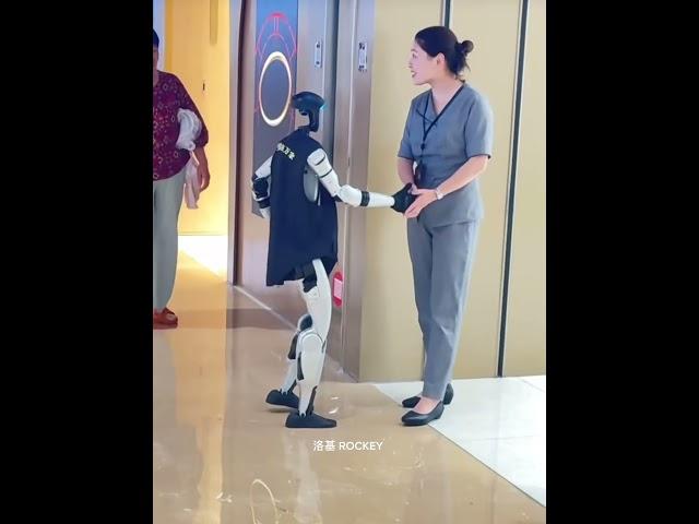 When a Robot Shook Hands with Her in Hangzhou ️ Was That... Flirting? #RobotHandshake #techshorts