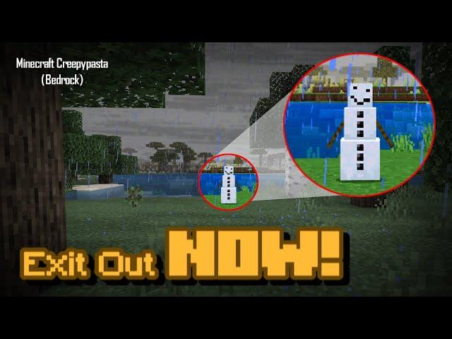 If a Lone Snow Golem Watches You, EXIT OUT NOW! Minecraft Creepypasta (Bedrock)