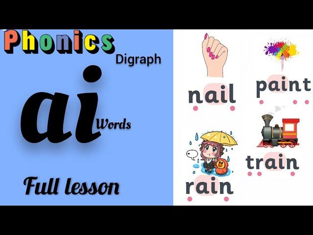 ai words. Jolly phonics ai Blending words. Digraph ai. ai sound.