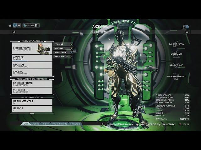 WARFRAME   CONFIGURACION DE LA TERRIBLE LACERA MELE