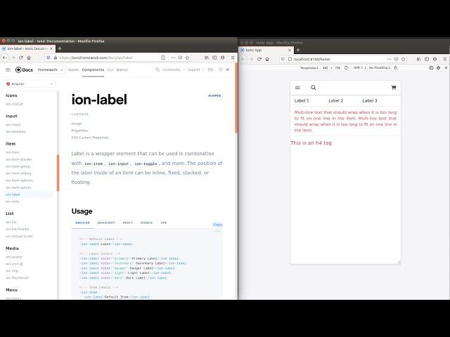 17 Ionic 5: Displaying Text using Ion Labels