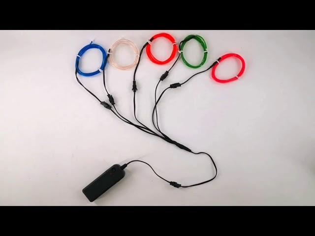 Portable Neon Lights EL Wire Kit For Parties, DIY Decoration