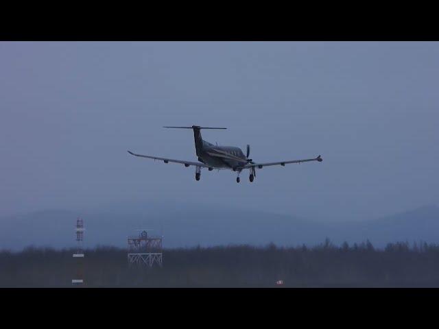 Kudlik Aviation Pilatus PC-12  C-FKGE Landing in Bad Weather Runway 06 CYQB