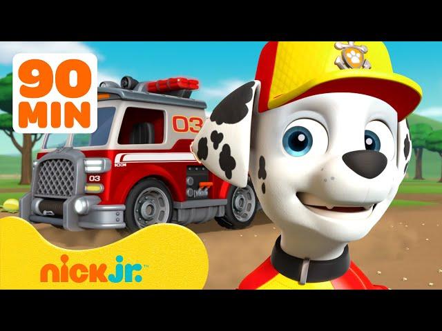 PAW Patrol Marshall's BEST Fire Truck Rescues! #2  90 Minutes | Nick Jr.