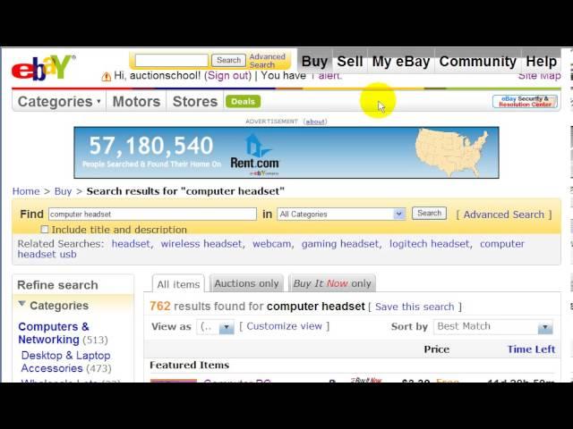 How To Search For Items To Buy On eBay
