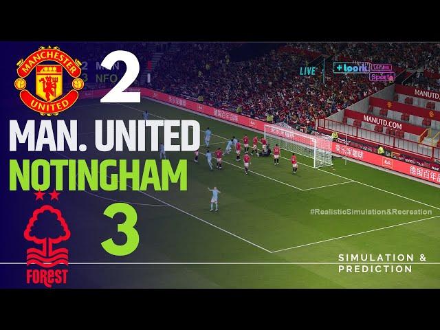 MANCHESTER UNITED 2-3 NOTINGHAM FOREST • Highlights • Premier League 24/25 | Simulation/Recreation