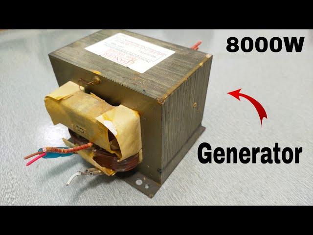 i turn 2 microwave transformer into 240v big generator..