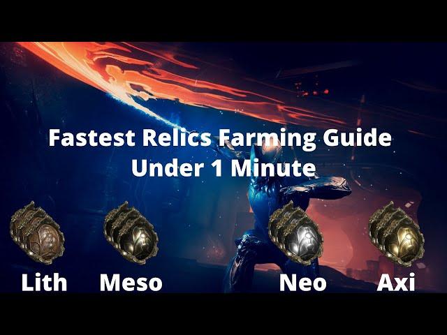 How to Farm Relics Solo | One Relic Under A Minute | Warframe