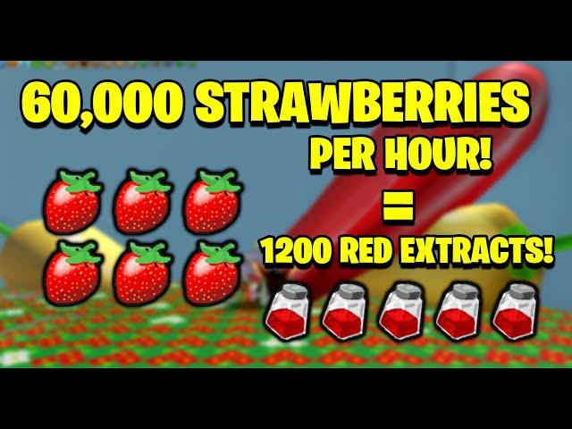 How to get Strawberries Fast - 60,000 an Hour! - Bee Swarm Simulator