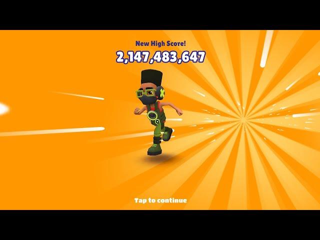 Subway Surfers Final World Record over 2 billion points 2147483647 points