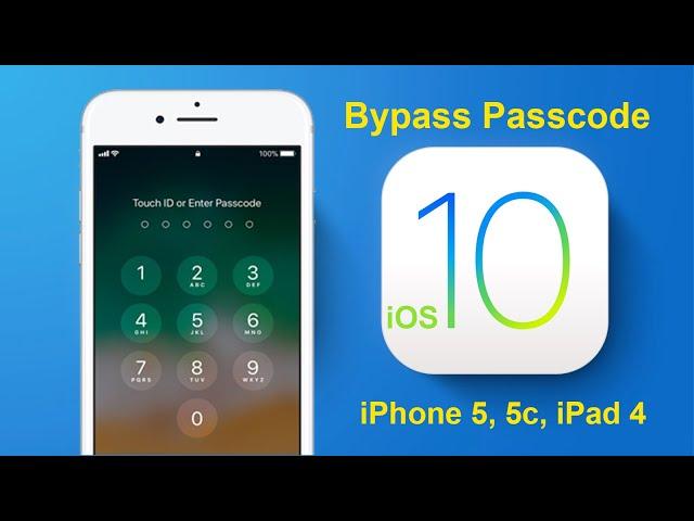 Bypass Passcode iPhone 5, 5c, iPad 4 iOS 10.x full signal | ATUnlock