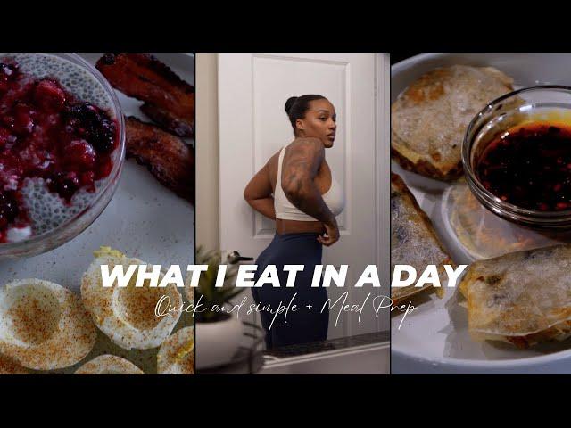 WHAT I EAT IN A DAY | GETTING BACK ON TRACK + MEAL PREP