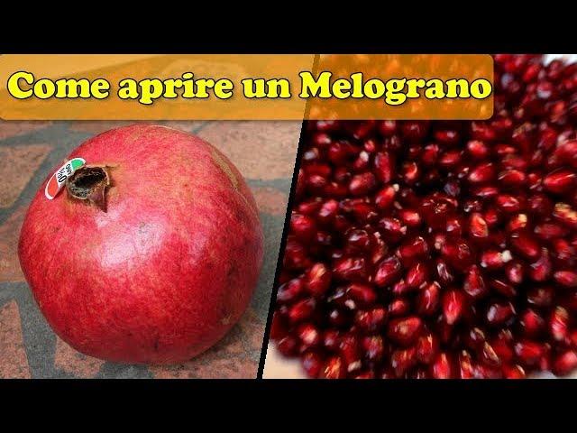 Il miglior metodo per APRIRE il MELOGRANO - facile e velocissimo!