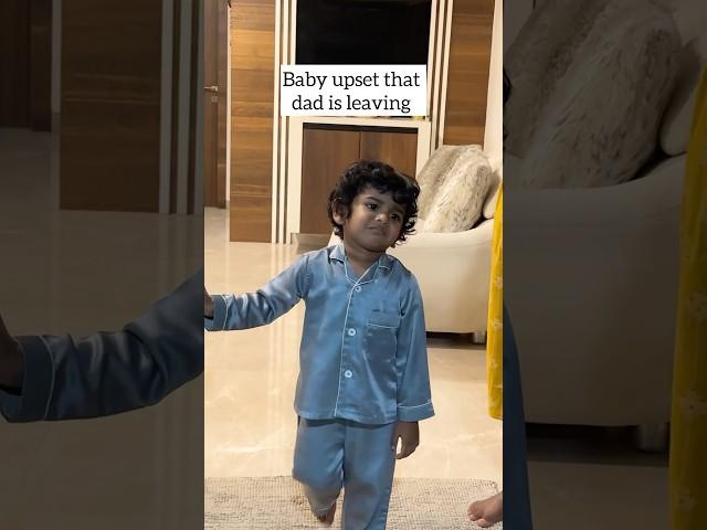 Baby upset that dad is leaving #telugushorts #teluguvideos #teluguvlogs #telugudailyvlogs #telugu