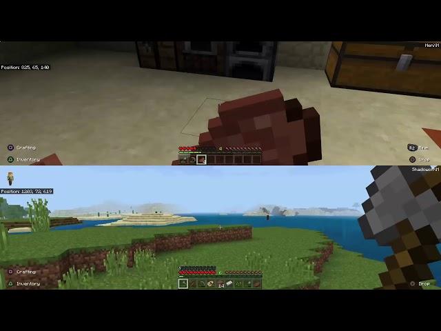 Minecraft split-screen play on PS5 PS4 EDITION