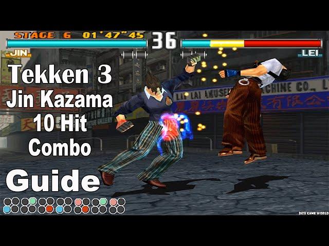 New Tekken 3 Jin Kazama All 10 Hit Combo Guide 4K 60FPS Gameplay