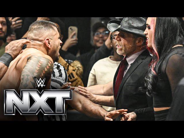 EXCLUSIVE: Eddy Thorpe shoves Shawn Michaels after Trick Williams is declared NXT Champion