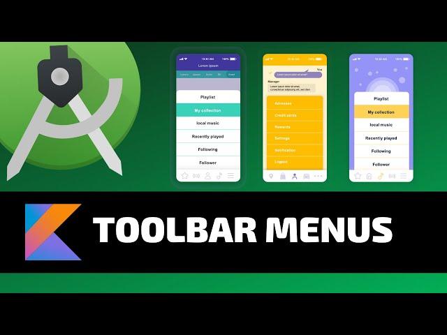 TOOLBAR MENUS - Android Fundamentals