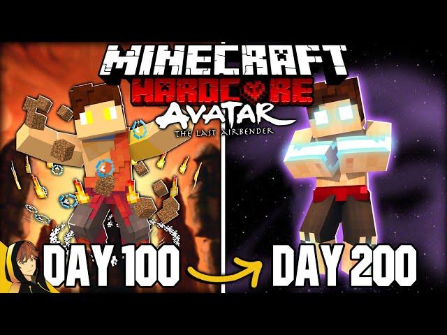 I Survived 200 Days in Hardcore Minecraft as the Avatar... Here's What Happened!