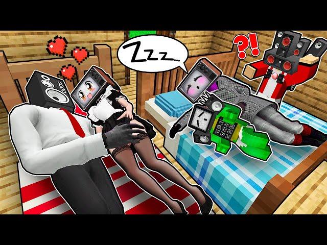 JJ SPOTTED SPEAKER DAD CHEATING with TV WOMAN MAID! JJ and MIKEY - FAMILY SAD STORY in Minecraft