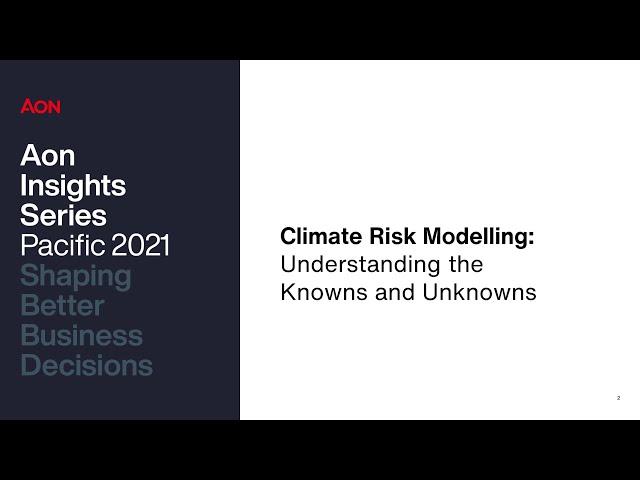 Climate Risk Modelling: Understanding the Knowns and Unknowns