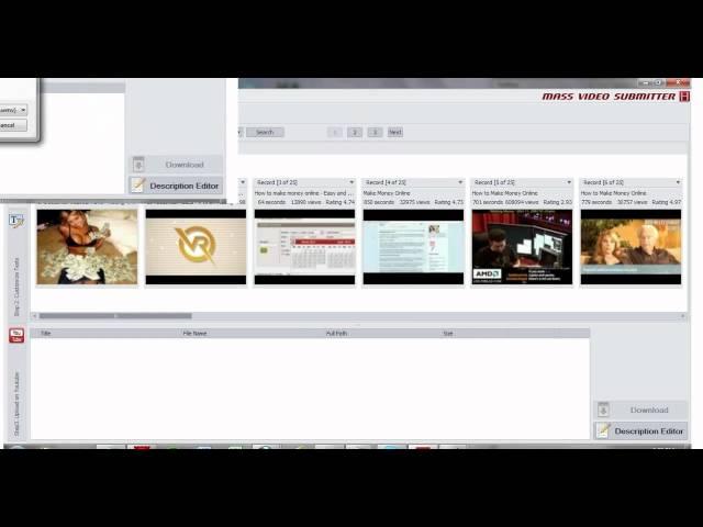 MASS VIDEO SUBMITTER - Feature and Screenshots