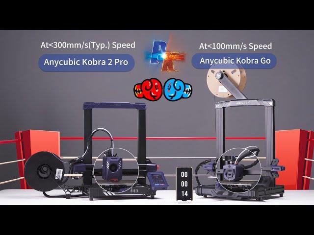 Speed competition! Anycubic Kobra 2 Pro at 300mm/s standard printing speed vs the previous printer!