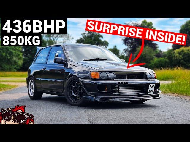  436HP IN A 850KG TIN CAN! TOYOTA STARLET B18 TURBO REVIEW