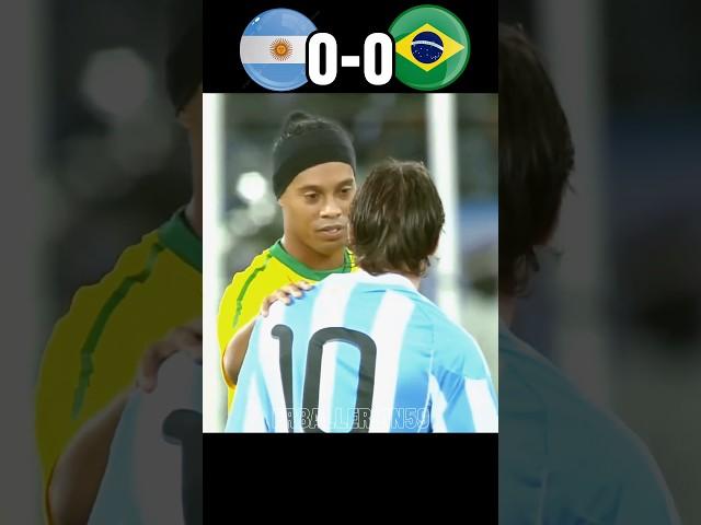 Argentina  VS Brazil  2010 Messi Shocked Ronaldinho Neymar World Cup