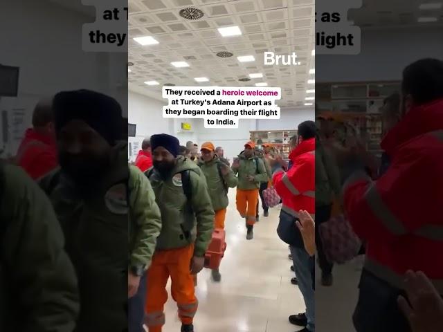 India’s NDRF personnel were warmly welcomed at Turkey’s Adana Airport