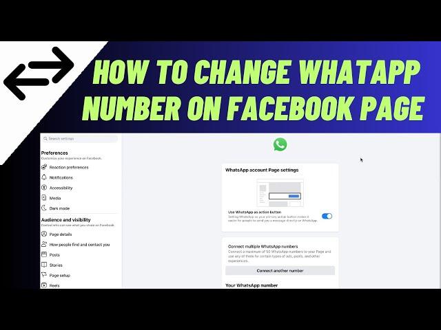 How To Change Whatsapp Number On Facebook Page (2024) | Quick & Easy