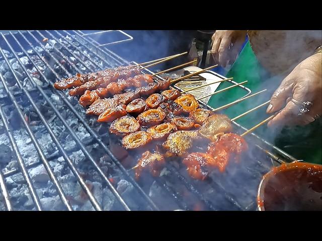 Filipino Street Food BBQ , Sizzling Sisig | Greenhills Night MARKET