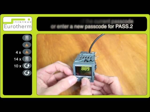 Passcode upgrade tutorial on a Eurotherm 3200 Controller