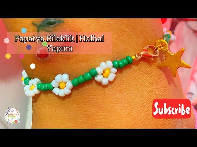 KOLAY PAPATYA BİLEKLİK YAPIMI | How to make daisy bracelet