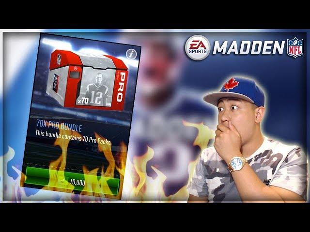 70x PRO PACK BUNDLE OPENING!! MADDEN MOBILE 18 ELITE PULLS!!