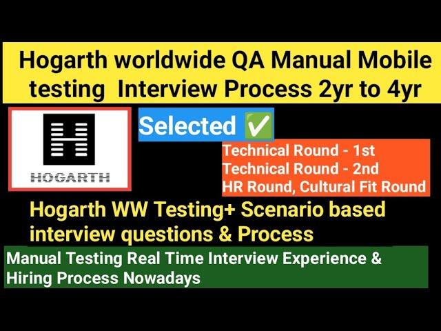 QA Hogarth worldwid Selection Process | Experience & Fresher interview questions | QA jobs Gurgaon