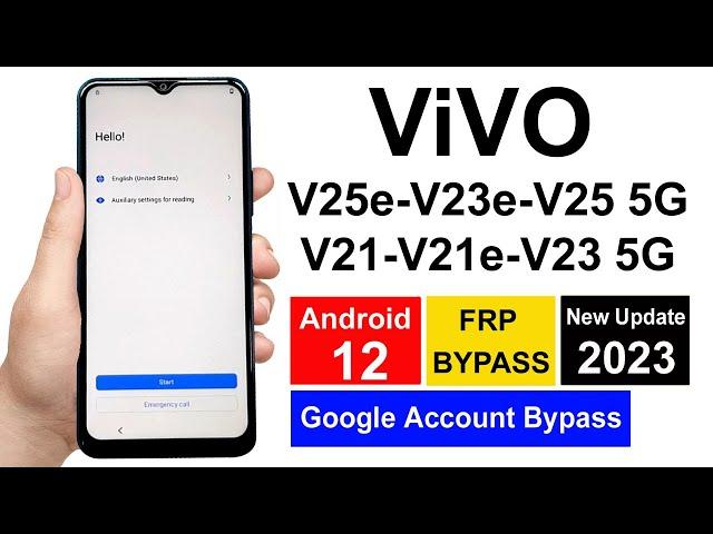 Vivo V21/V21e/V23e/V23 5G/V25 5G Frp Bypass Android 12 | Vivo V Series Google Lock Bypass Android 12