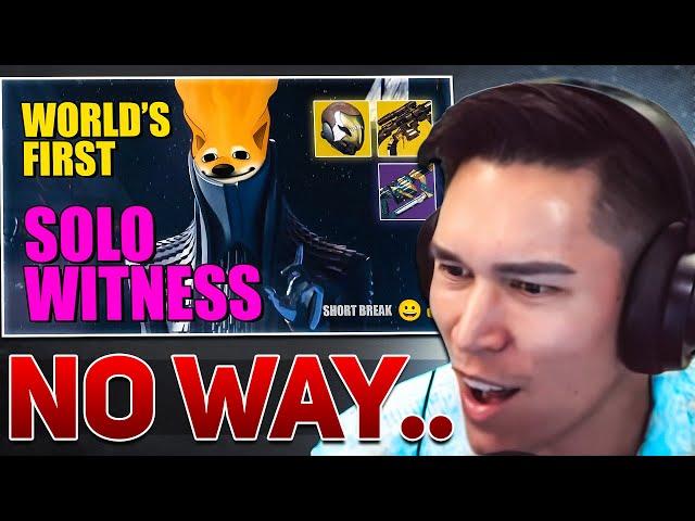 World's First SOLO Witness is Insane... (Destiny 2) | Aztecross Reacts