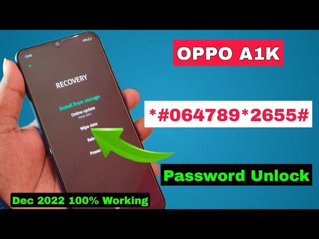 OPPO A1k Password Unlock | Oppo Mobile Ka Lock Kaise Tode 2022 Without Pc By Hard Reset Oppo A1k