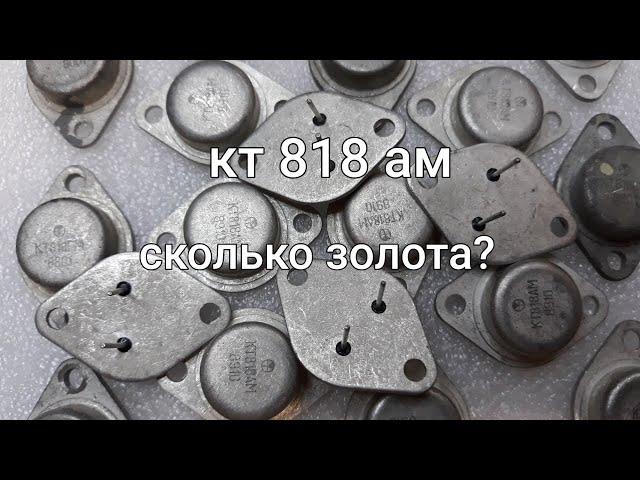 Транзистор КТ 818 АМ. Сколько золота?