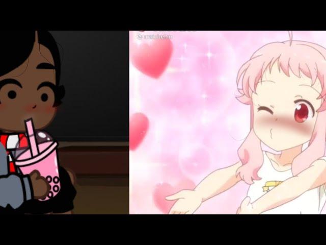 pinky reacting to... Anime //gacha cute//part 1