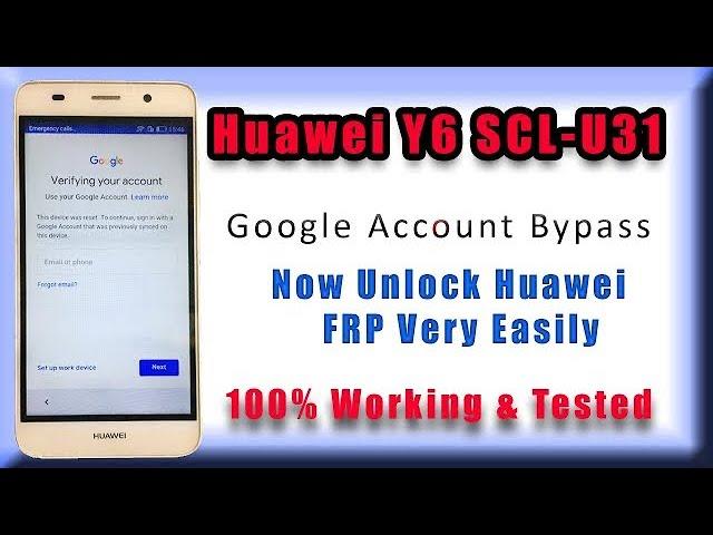 How To Remove Google Account Huawei Y6 (SCL-U31) Frp Android 5.1.1/6